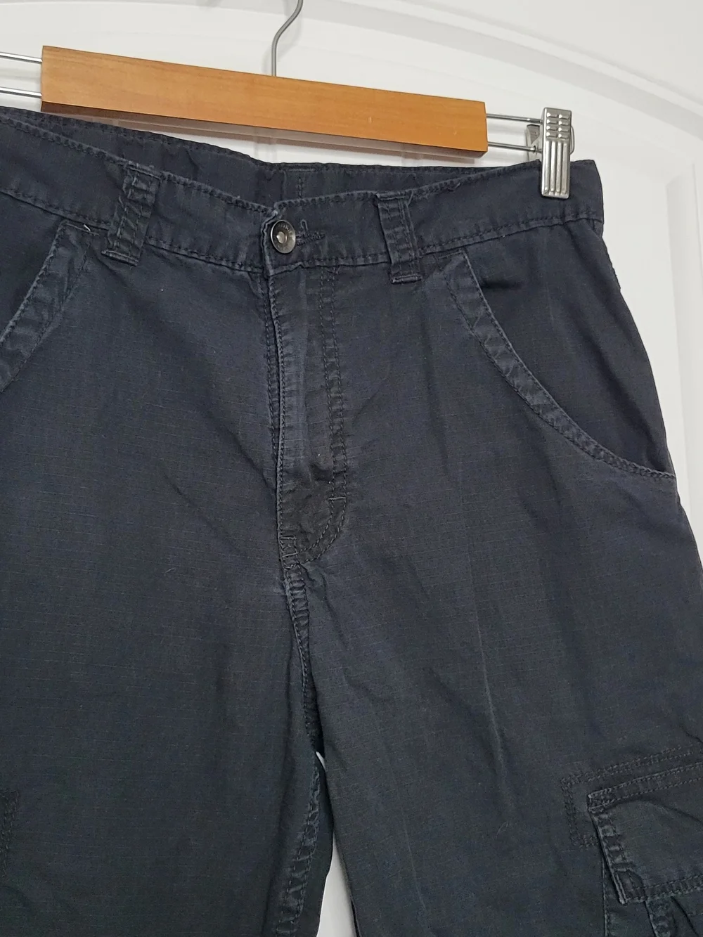Wrangler Boy's Black Cargo Pants Casual Utility Style